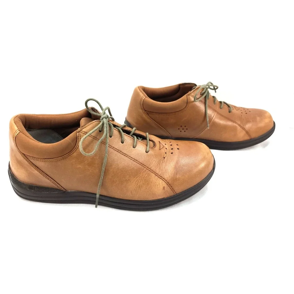 Drew Tulip Womens Leather Casual Diabetic Orthopedic Shoes Size 9.5 W Brown